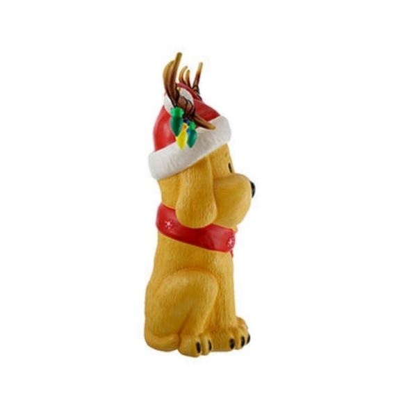 28" Christmas Dog Wearing Antlers Light-Up BLOW MOLD Decor - WINTER WOND… - Picture 3 of 6